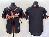 Men's Detroit Tigers Blank Black With Patch Cool Base Stitched Jersey,baseball caps,new era cap wholesale,wholesale hats